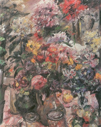 Stillleben mit Chrysanthemen und Amaryllis von Lovis Corinth